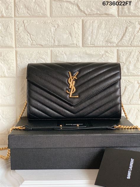 ysl black caviar envelope bag